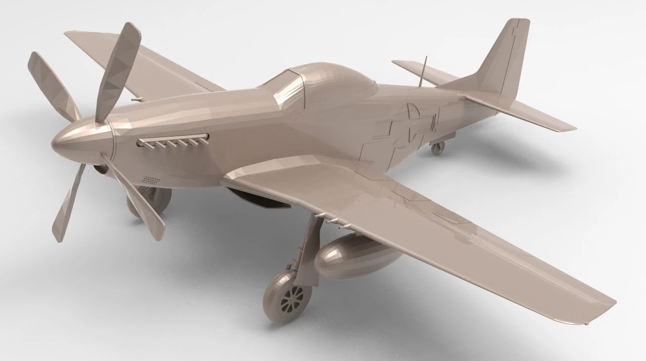 aircraft 36 3D Print Model .c4d .max .obj .3ds .fbx .stl .blend