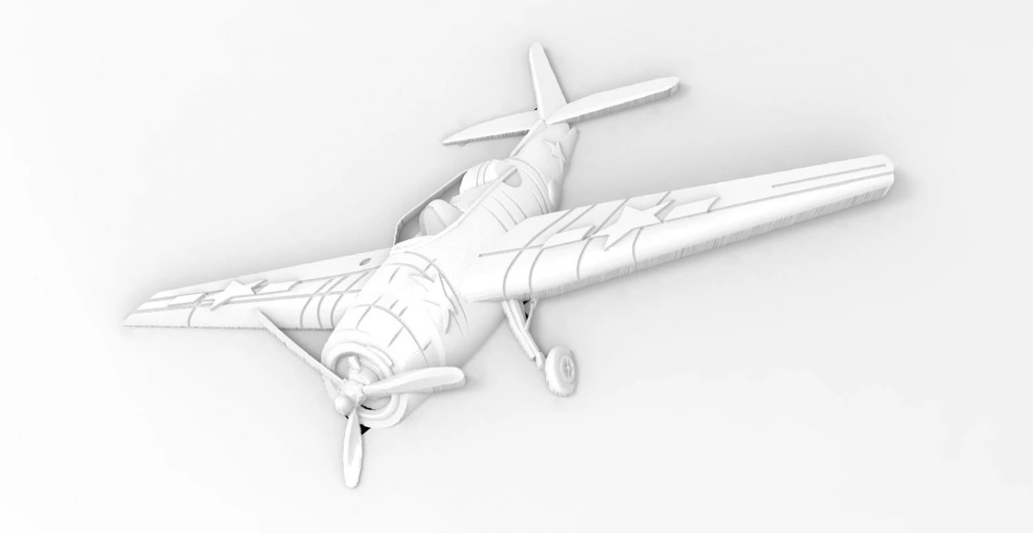 aircraft 45 3D Print Model .c4d .max .obj .3ds .fbx .stl .blend
