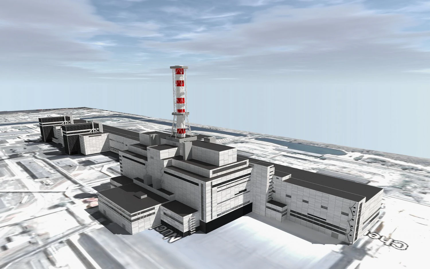Chernobyl nuclear power plant 3D Model .c4d .max .obj .3ds .fbx .stl .blend