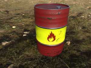 barrel 4 diffrent pbr texture Modello 3D