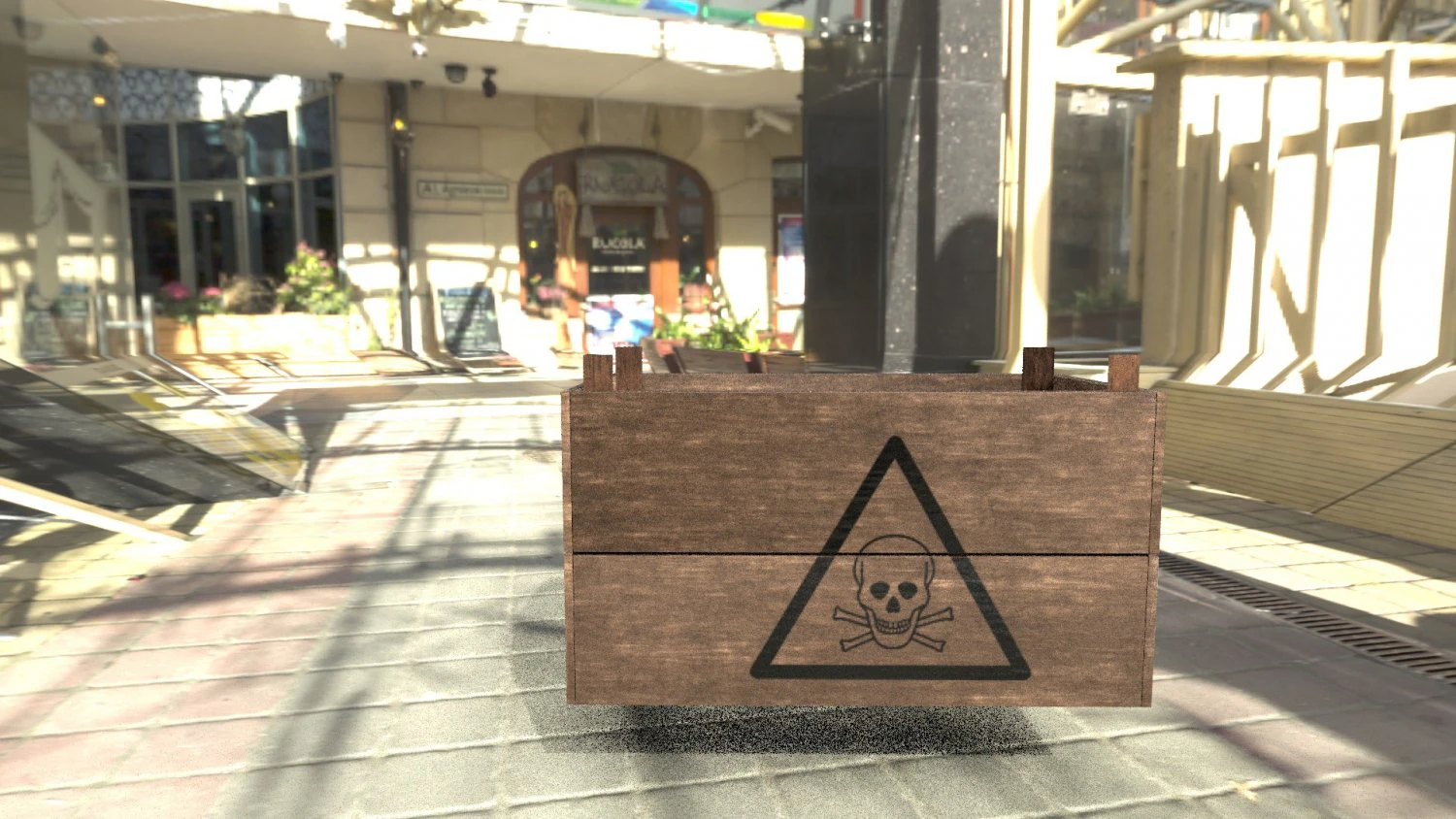 low poly wooden box 3D Model .c4d .max .obj .3ds .fbx .stl .blend 