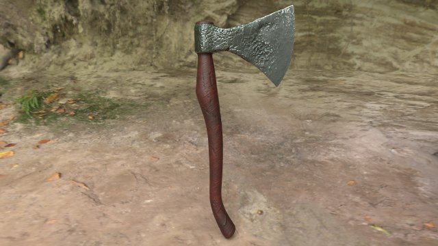 wooden axe Modelo 3D .c4d .max .obj .3ds .fbx .stl .blend 