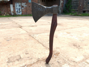 wooden axe Modelo 3D