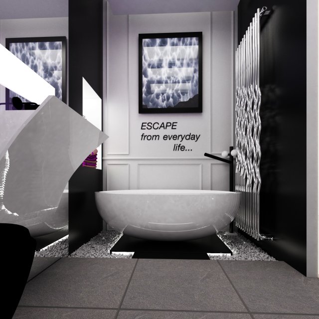 bath interior scene 3D Модель .c4d .max .obj .3ds .fbx .stl .blend 