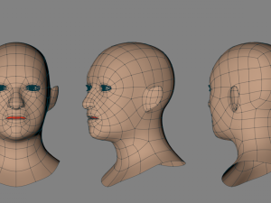 man basemesh low poly character uv unwrapped 3D Model