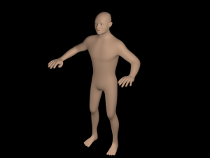 man basemesh low poly character uv unwrapped 3D Model