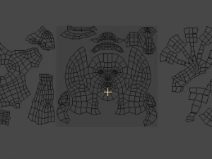 man basemesh low poly character uv unwrapped 3D Model