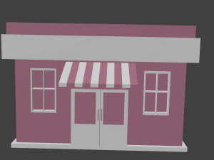 आइसक्रीम की दुकान 3D मॉडल