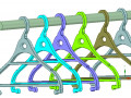 Clothes hanger for real 3D printing and usufull in storage or wardrobe 3D Model