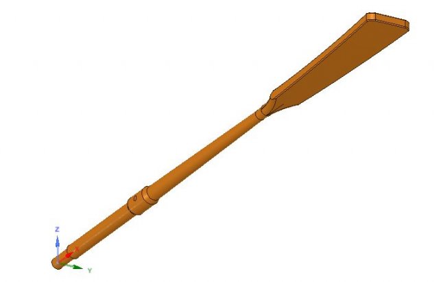 a real paddle for a rowing boat for 3d printing and cnc production Modelo de impresión 3D .c4d .max .obj .3ds .fbx .stl .blend 