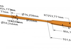 a real paddle for a rowing boat for 3d printing and cnc production Modelo de impresión 3D
