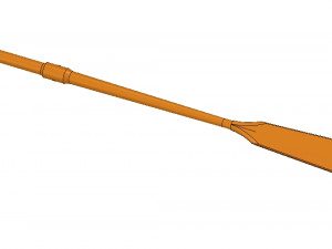 a real paddle for a rowing boat for 3d printing and cnc production Modelo de impresión 3D