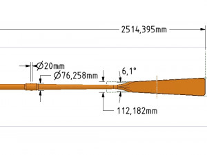 a real paddle for a rowing boat for 3d printing and cnc production Modelo de impresión 3D
