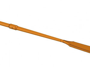 a real paddle for a rowing boat for 3d printing and cnc production Modelo de impresión 3D
