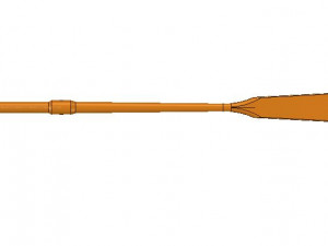a real paddle for a rowing boat for 3d printing and cnc production Modelo de impresión 3D