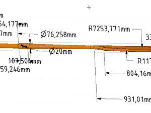 a real paddle for a rowing boat for 3d printing and cnc production Modelo de impresión 3D