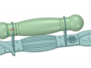 door knob ready printing and cnc-made 3D-Druckmodell
