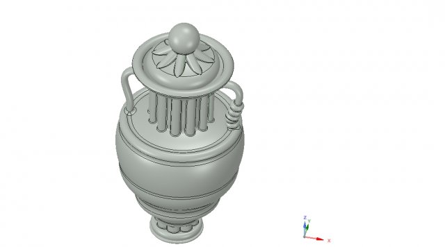 amphora vessel vase greek style ready 3d print 3D Print Model .c4d .max .obj .3ds .fbx .stl .blend 