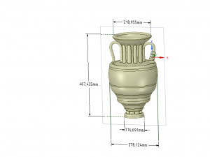 amphora vessel vase greek style ready 3d print 3D Print Model
