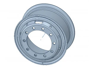 echt wiel voor aanhangwagens en voertuigen, klaar voor 3D-print 3D printmodel