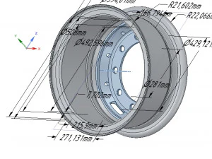 real wheel for trailers and vehicles ready 3d print 3D Print Model