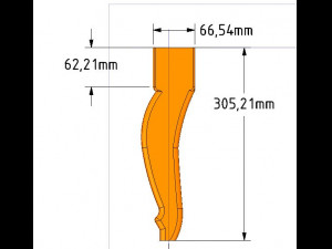 the real furniture leg for 3d printing and cnc production 3D Принт Модель