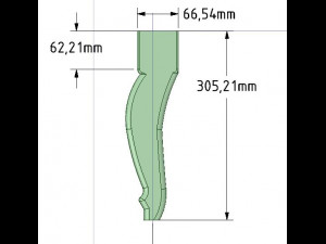 the real furniture leg for 3d printing and cnc production 3D Принт Модель