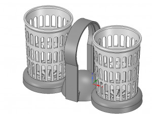 brush holder comb standtooth toothbrush pen cup 3d print model Model do druku 3D