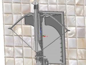 crossbow mount bow and arrow holder suspension 3d print Model Cetak 3D