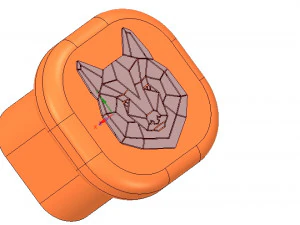 custom-made furniture handle knob 3d-print w bear 3D Print Model