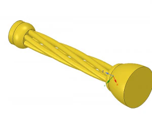 custom-made baluster pillar stairs handle 3d-print cnc 3D Print Model