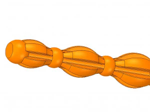 custom-made baluster pillar stairs handle 3d-print cnc star wars 3D Print Model