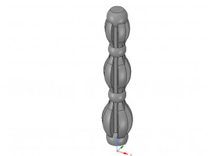custom-made baluster pillar stairs handle 3d-print cnc star wars 3D प्रिंट मॉडल
