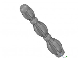 custom-made baluster pillar stairs handle 3d-print cnc star wars 3D प्रिंट मॉडल