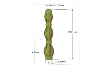 custom-made baluster pillar stairs handle 3d-print cnc star wars 3D प्रिंट मॉडल
