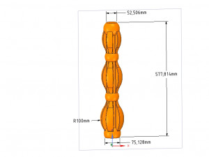 custom-made baluster pillar stairs handle 3d-print cnc star wars 3D प्रिंट मॉडल