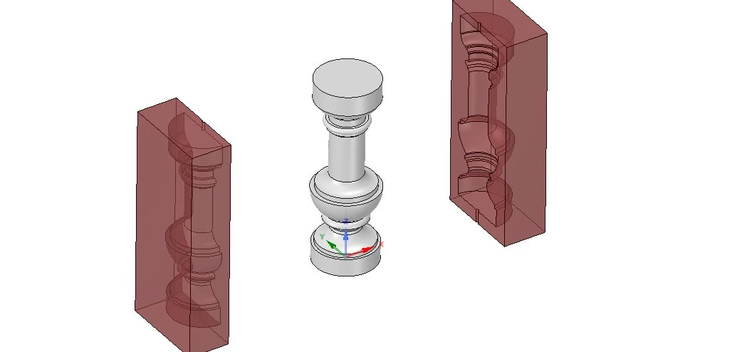 custom-made concrete or plaster baluster with casting mold 3d-print cnc 3D Print Model .c4d .max .obj .3ds .fbx .stl .blend 