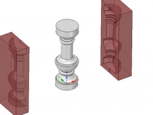 custom-made concrete or plaster baluster with casting mold 3d-print cnc 3D Print Model