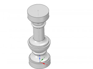 custom-made concrete or plaster baluster with casting mold 3d-print cnc 3D 프린트 모델
