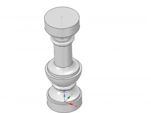 custom-made concrete or plaster baluster with casting mold 3d-print cnc 3D Print Model