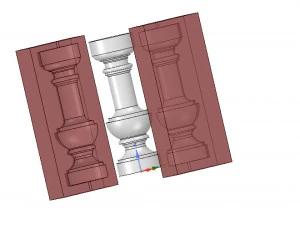 custom-made concrete or plaster baluster with casting mold 3d-print cnc 3D Print Model