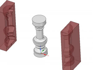 custom-made concrete or plaster baluster with casting mold 3d-print cnc 3D Print Model