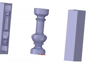 custom-made concrete or plaster baluster with casting mold 3d-print cnc 3D 프린트 모델