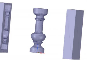 custom-made concrete or plaster baluster with casting mold 3d-print cnc 3D Print Model
