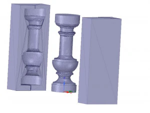 custom-made concrete or plaster baluster with casting mold 3d-print cnc 3D Print Model