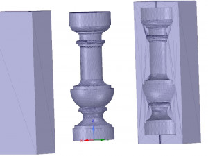 custom-made concrete or plaster baluster with casting mold 3d-print cnc 3D 프린트 모델