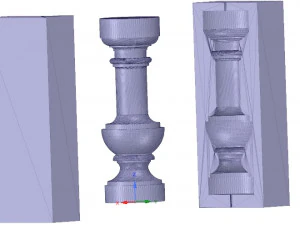 custom-made concrete or plaster baluster with casting mold 3d-print cnc 3D Print Model