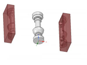 custom-made concrete or plaster baluster with casting mold 3d-print cnc 3D Print Model