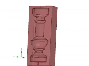custom-made concrete or plaster baluster with casting mold 3d-print cnc 3D Print Model