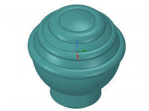 simple-made furniture handle knob v2 3d-print and cnc 3D Print Model